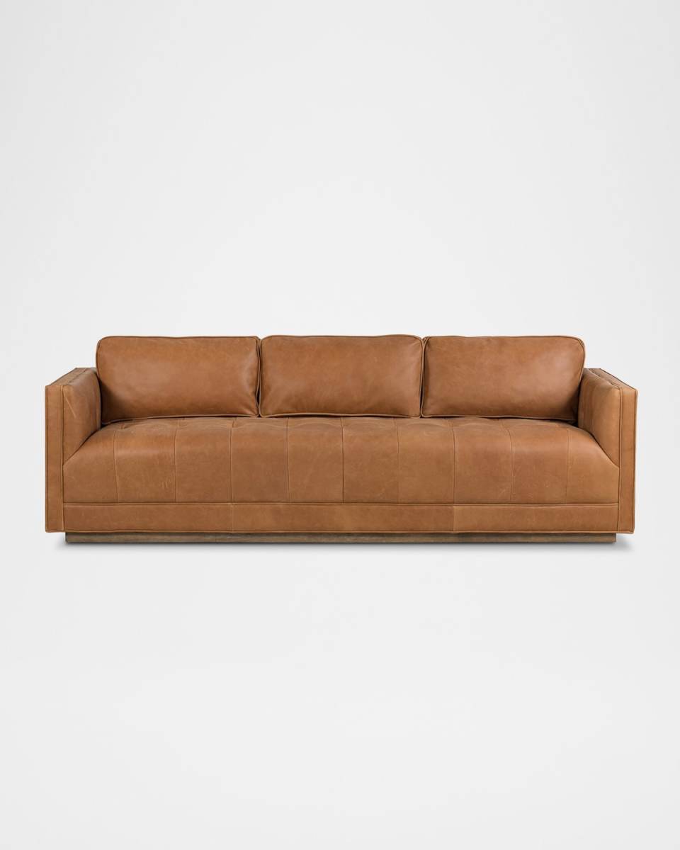 Kiera Leather Sofa, 90"